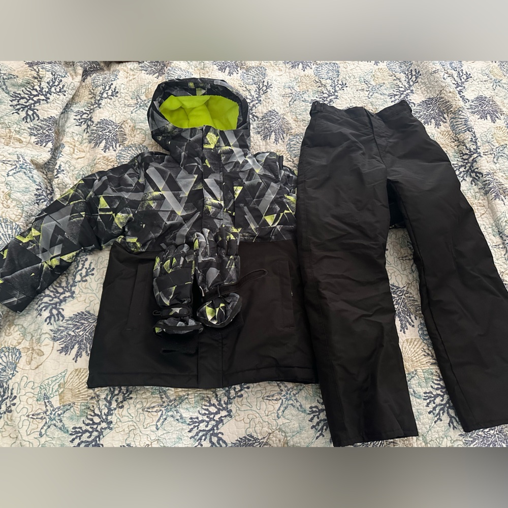 Boys Snow Gear Jacket, Pants, and Gloves Set